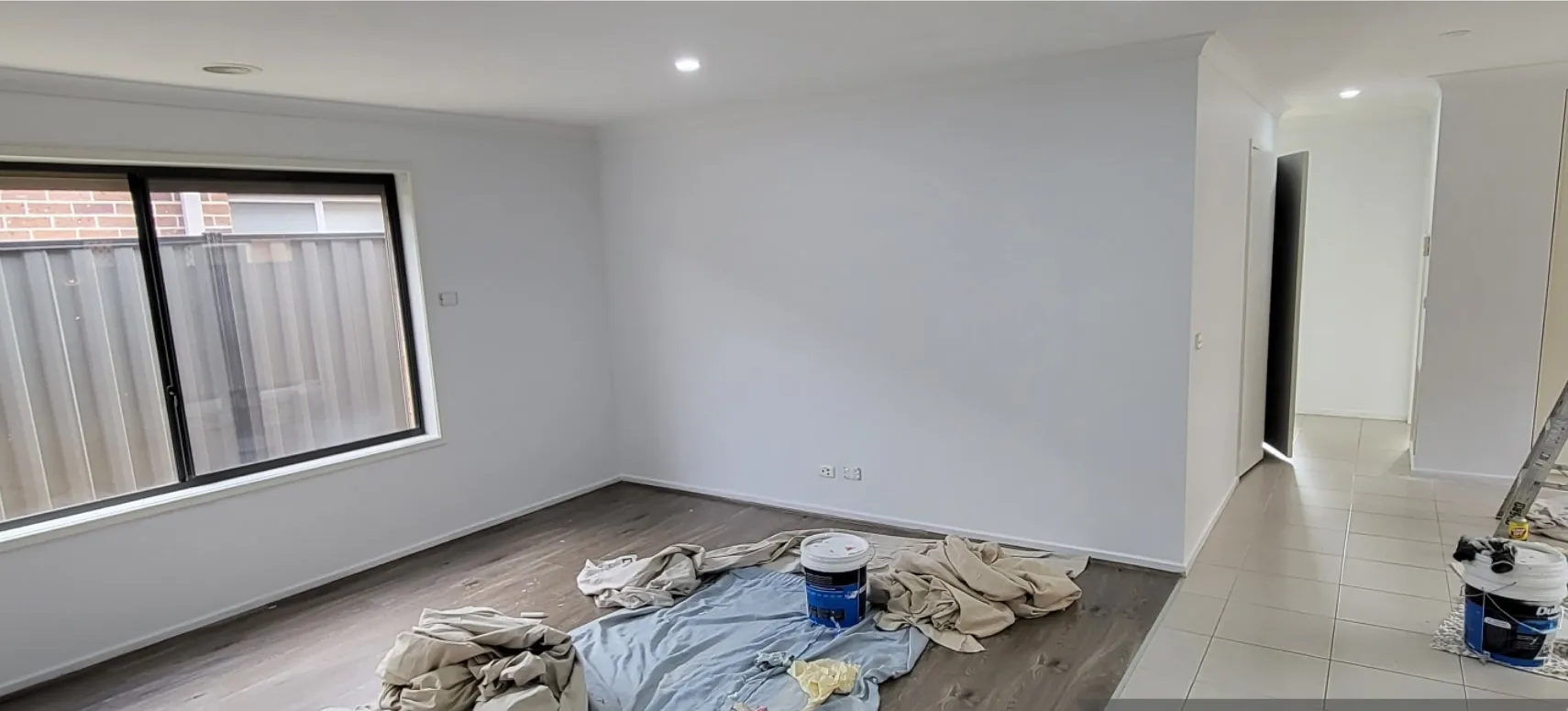 The same living room painted